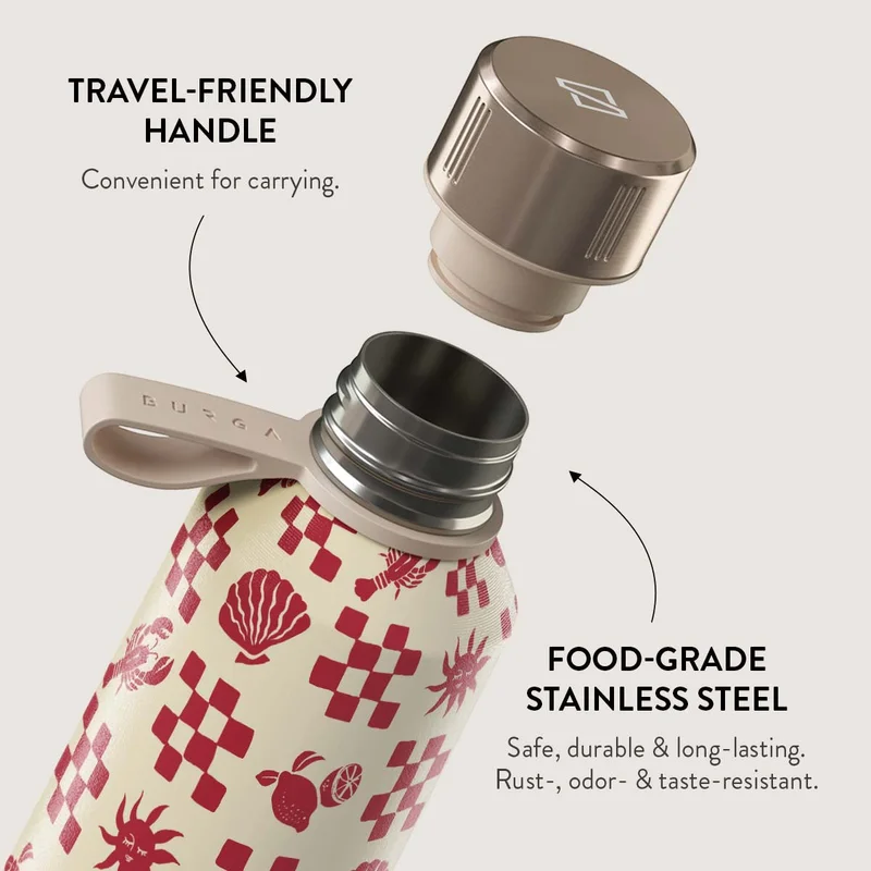 Burga  Burga Water Bottle. Keep Your Drinks At The Perfect Temperature And Your Style Impeccable, Whether At The Gym, Office, Or Outdoors (Ciao) (500 Ml)  | Best Price UAE
